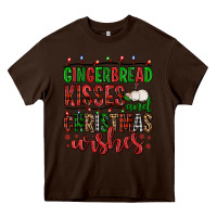 Chocolate Brown gingerbread kisses and christmas wishes Heavy Core Tee - FaDigitalArtStudio