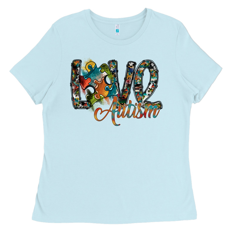 Love Autism Ladies Tee by SublimationCraftShop | Teevron
