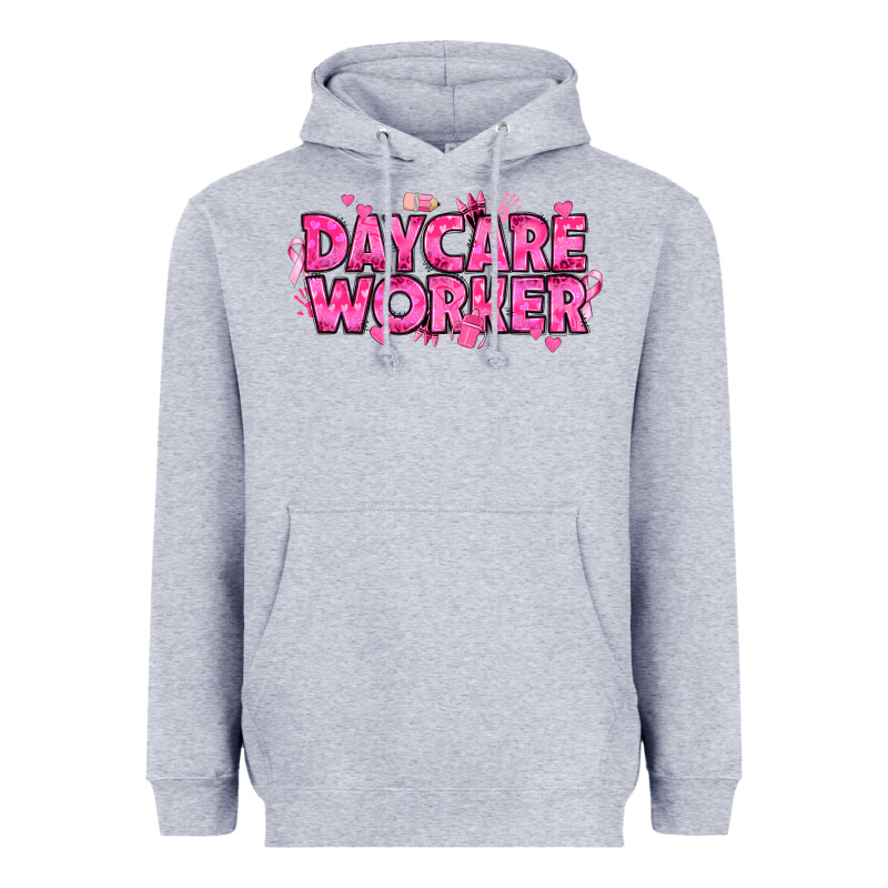 Breast Cancer Daycare Worker Heavyweight Hoodie by texasbilliewilder | Teevron