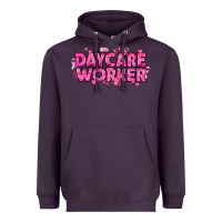 Plum Breast Cancer Daycare Worker Heavyweight Hoodie - texasbilliewilder