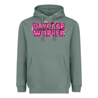 Sage Breast Cancer Daycare Worker Heavyweight Hoodie - texasbilliewilder