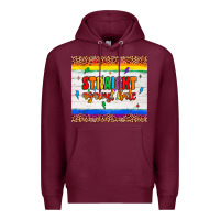 Burgundy straight against hate tumbler Premium Hoodie - JahusDesignShop