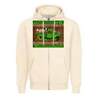 Sandshell st Patricks farm animals truck Zipper Hoodie - Jasminsmagicworld
