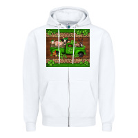 White st Patricks farm animals truck Zipper Hoodie - Jasminsmagicworld