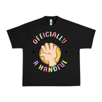 Black officially a handful Urban Heavy Tee - MaliasSmallBusiness
