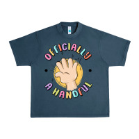 Midnight Navy officially a handful Urban Heavy Tee - MaliasSmallBusiness