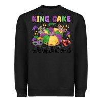 Black king cake calories don't count Heavyweight Sweatshirt - MaliasSmallBusiness