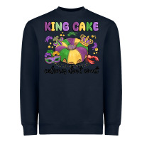 Navy king cake calories don't count Heavyweight Sweatshirt - MaliasSmallBusiness