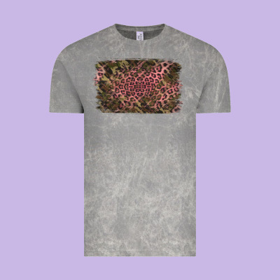 Camouflage Pink Leopard Background Vintage Tee Designed By Jasminsmagicworld