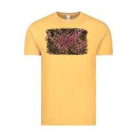 Vintage Mustard Camouflage Pink Leopard Background Vintage Tee - Jasminsmagicworld
