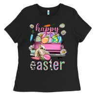 Black Bunny Happy Easter truck Easter Day Ladies Tee - Neo Western