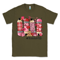Army Green valentines day teacher life Classic Tee - MaliasSmallBusiness