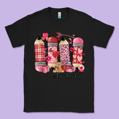 Valentines Day Teacher Life Classic Tee Designed By Maliassmallbusiness
