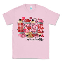Bubblegum Pink valentines day teacher life Classic Tee - MaliasSmallBusiness