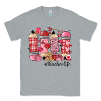 Heather Grey valentines day teacher life Classic Tee - MaliasSmallBusiness