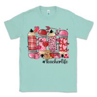 Seafoam valentines day teacher life Classic Tee - MaliasSmallBusiness