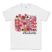 White valentines day teacher life Classic Tee - MaliasSmallBusiness