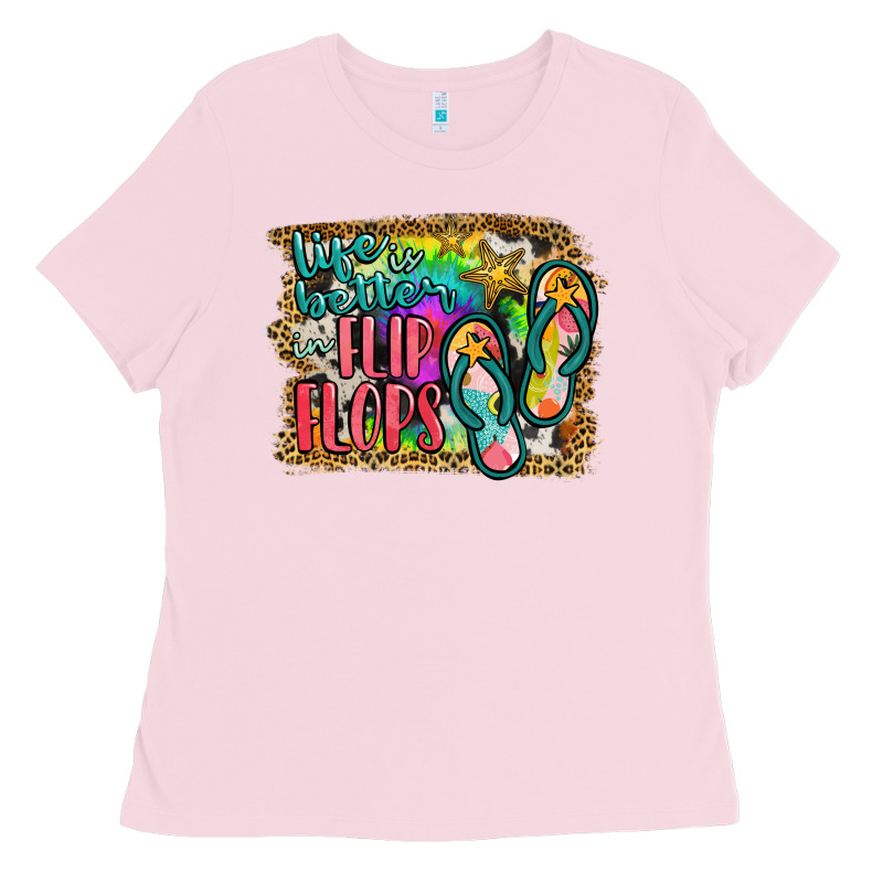 Life Is Better In Flip Flops Ladies Tee by JahusDesignShop | Teevron