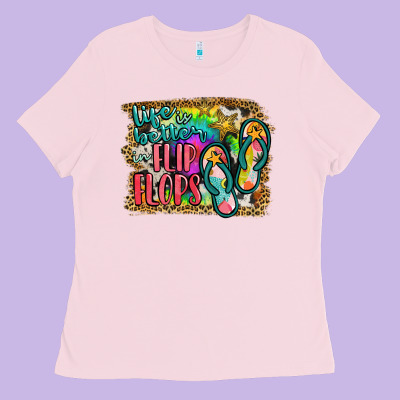 Life Is Better In Flip Flops Ladies Tee Designed By Jahusdesignshop