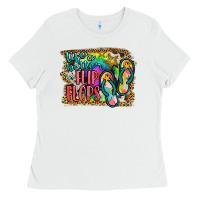 White life is better in flip flops Ladies Tee - JahusDesignShop