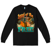 Black land of the free Long Sleeve Tee - NancyCooperArtShop
