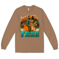 Toasted Coconut land of the free Long Sleeve Tee - NancyCooperArtShop