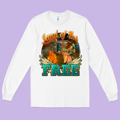 Land Of The Free Long Sleeve Tee Designed By Nancycooperartshop