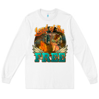 White land of the free Long Sleeve Tee - NancyCooperArtShop