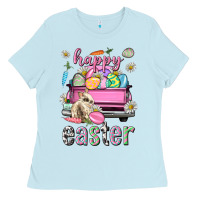 Baby Blue Bunny Happy Easter truck Easter Day Ladies Tee - Neo Western