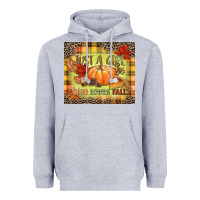 Heather Grey Just a girl who loves Fall Heavyweight Hoodie - NancyCooperArtShop
