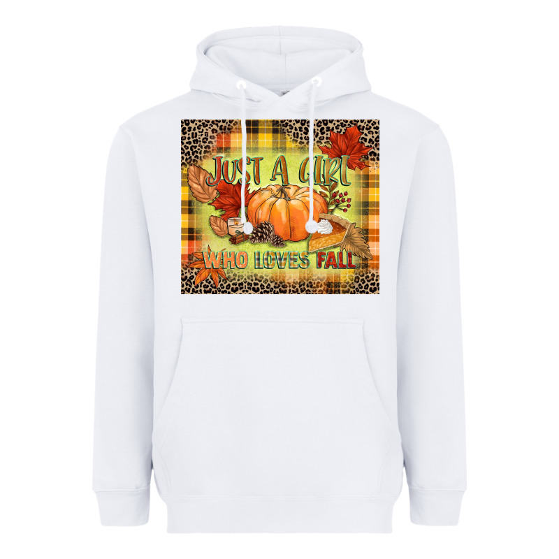 Just A Girl Who Loves Fall Heavyweight Hoodie by NancyCooperArtShop | Teevron