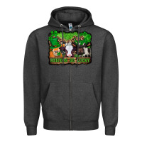 Charcoal Heather st patricks cows heifers go lucky Zipper Hoodie - Jasminsmagicworld