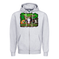 Heather Grey st patricks cows heifers go lucky Zipper Hoodie - Jasminsmagicworld