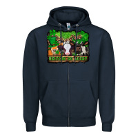 Navy st patricks cows heifers go lucky Zipper Hoodie - Jasminsmagicworld