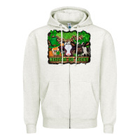 Oatmeal Heather st patricks cows heifers go lucky Zipper Hoodie - Jasminsmagicworld