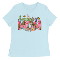 Baby Blue Bunny Mom Easter Day Ladies Tee - Neo Western