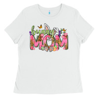 White Bunny Mom Easter Day Ladies Tee - Neo Western