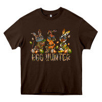 Chocolate Brown egg hunter Heavy Core Tee - RacoonDesign