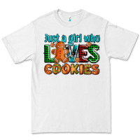 White just a girl who loves cookies Premium Tee - AdoDesignShop