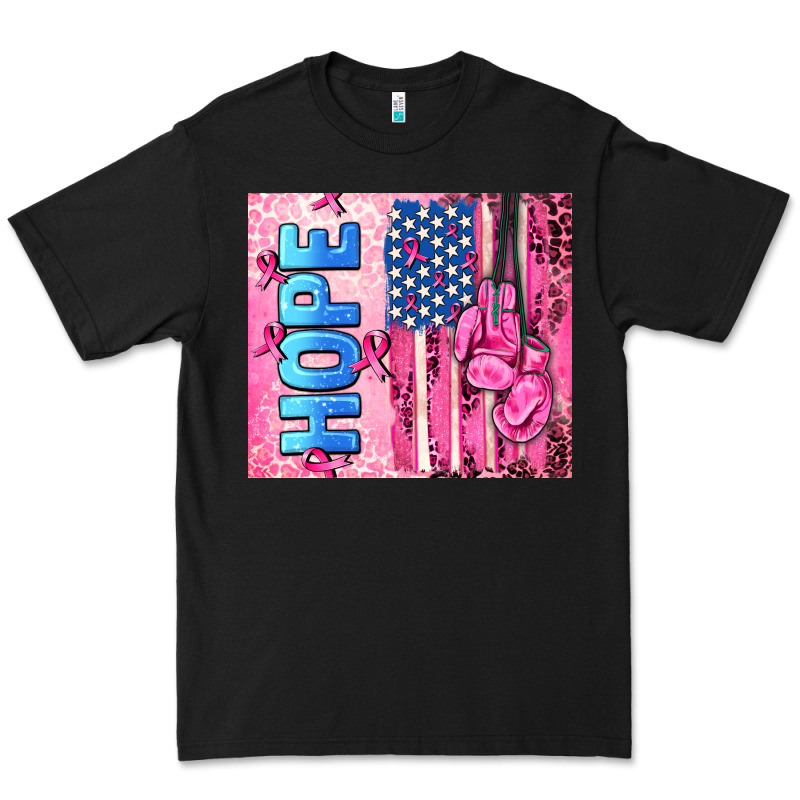 Hope  Breast Cancer And American Flag Premium Tee by AdoDesignShop | Teevron