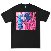 Black hope  breast cancer and american flag Premium Tee - AdoDesignShop