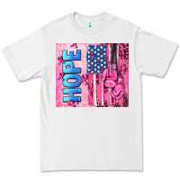 White hope  breast cancer and american flag Premium Tee - AdoDesignShop