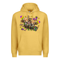 Antique Gold Mardi Gras Heifers Premium Hoodie - HowdyJamesFarm
