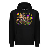Black Mardi Gras Heifers Premium Hoodie - HowdyJamesFarm