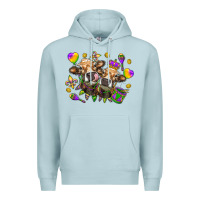 Blue Mist Mardi Gras Heifers Premium Hoodie - HowdyJamesFarm