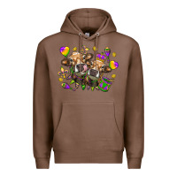 Chestnut Mardi Gras Heifers Premium Hoodie - HowdyJamesFarm