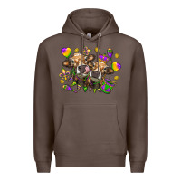 Coffee Mardi Gras Heifers Premium Hoodie - HowdyJamesFarm