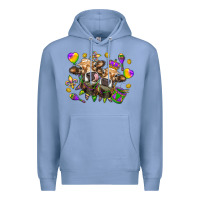 Colony Blue Mardi Gras Heifers Premium Hoodie - HowdyJamesFarm