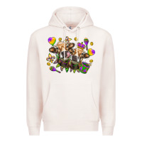 Pale Pink Mardi Gras Heifers Premium Hoodie - HowdyJamesFarm