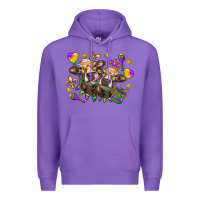 Purple Mardi Gras Heifers Premium Hoodie - HowdyJamesFarm